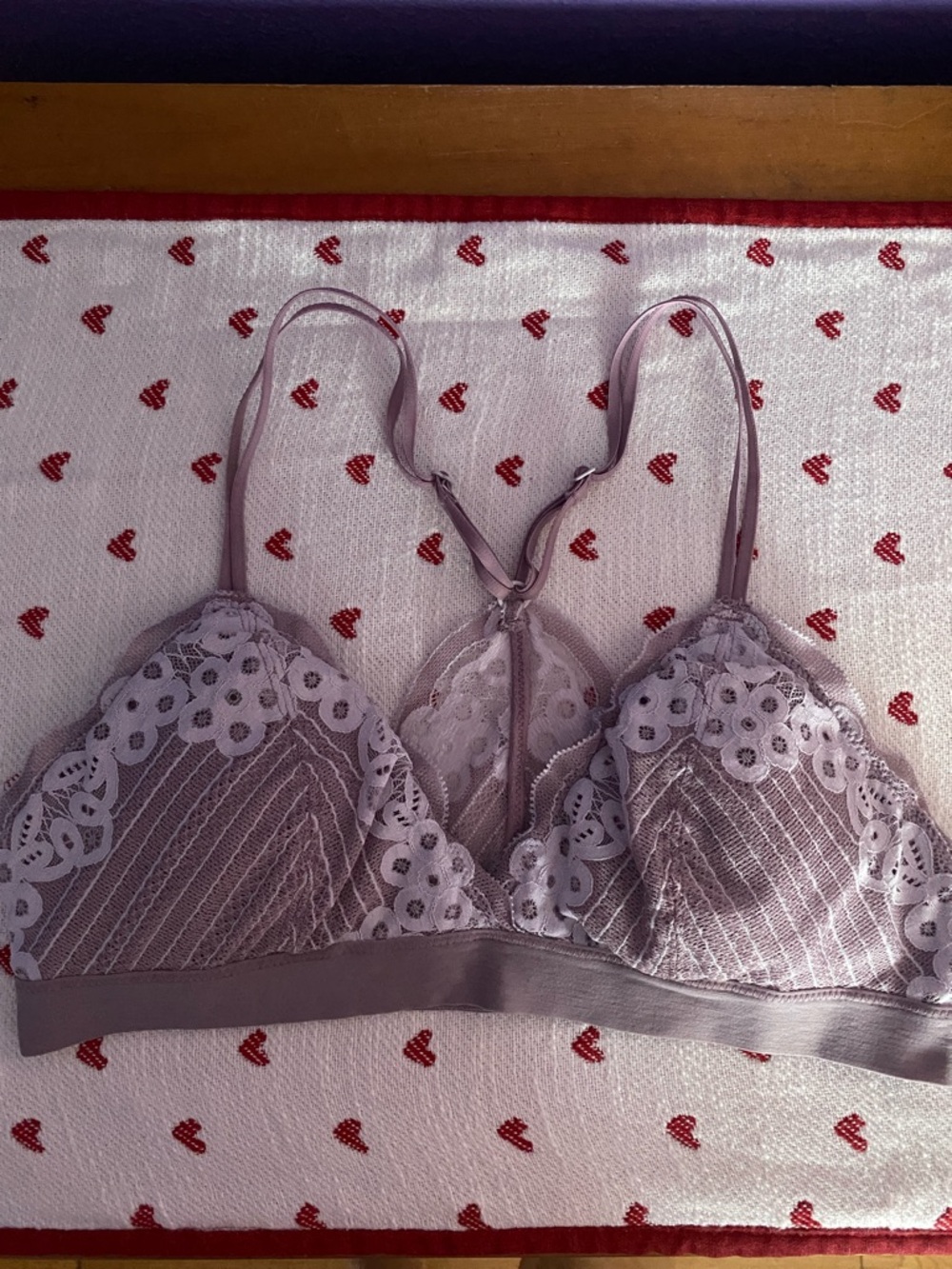 Aerie Lilac Lace Racerback Bralette